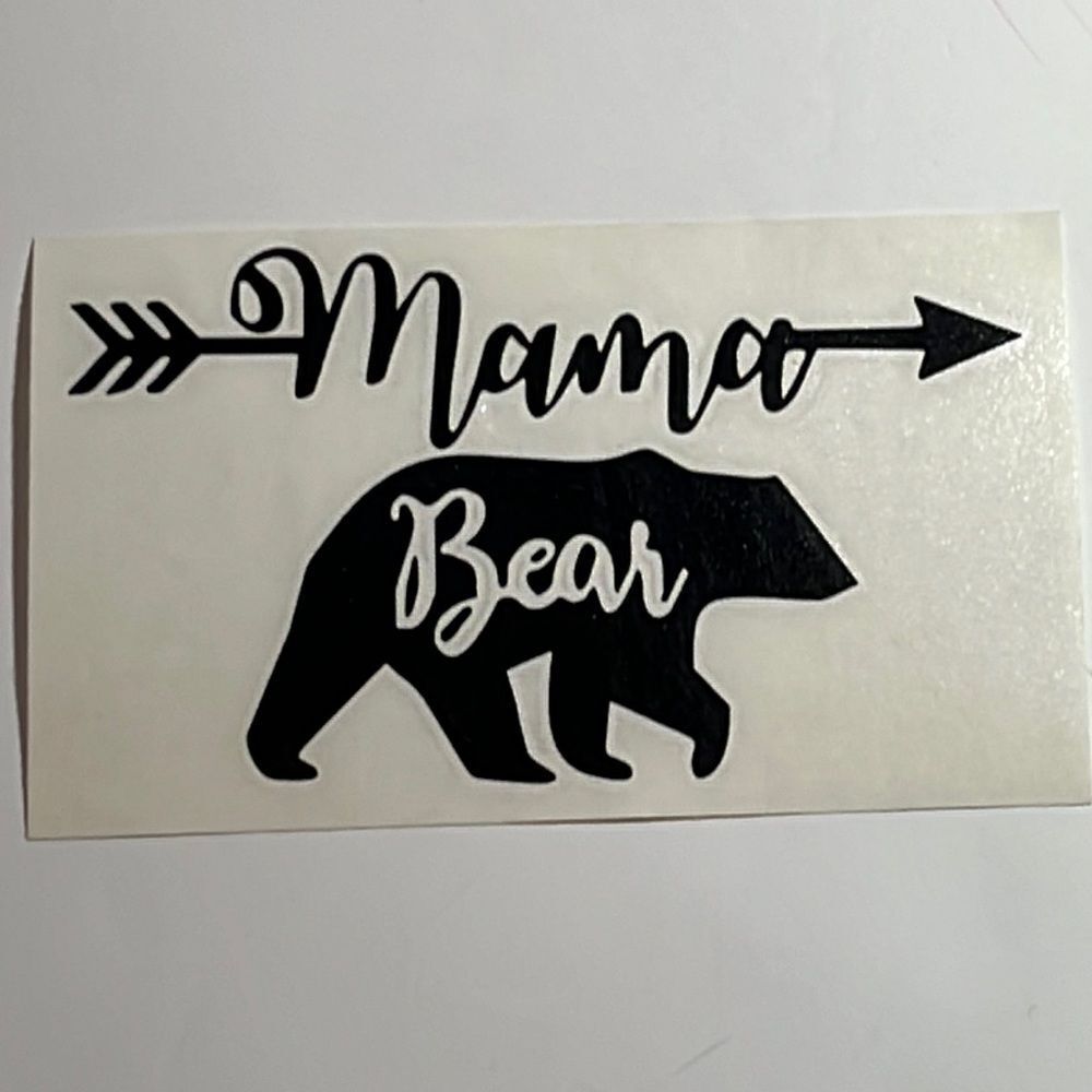 DECAL Sticker Black Mama Bear